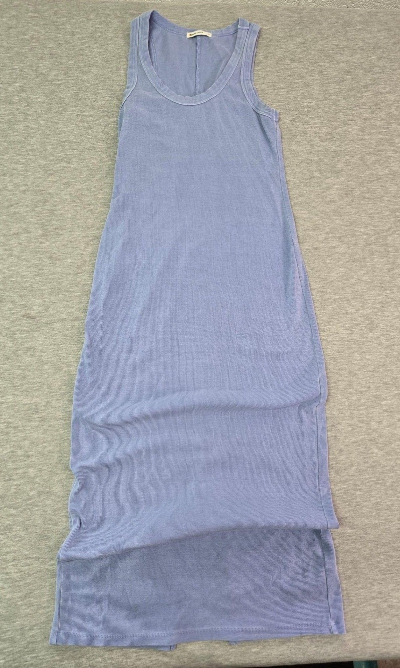 Marine Layer Dress Womens Small Blue Ribbed Knit Tank Tencel Long Maxi